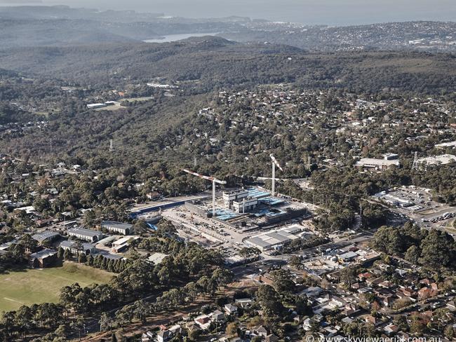 Northern beaches hospital from above.