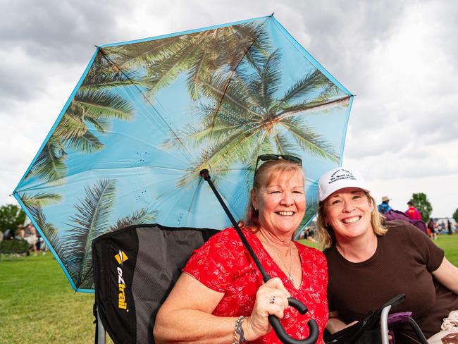 Sharna Dening (left) and Leone O'Neill at Wellcamp Airport 10th anniversary community day, Sunday, November 10, 2024. Picture: Kevin Farmer