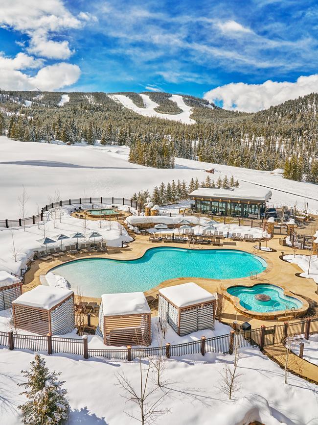 Outdoor pool and spa at Montage Big Sky.