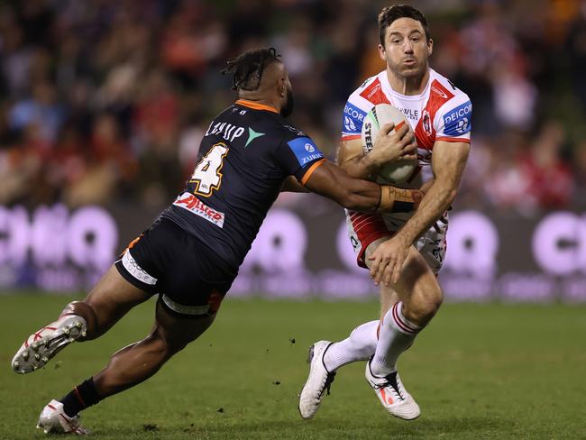 Ben Hunt was tremendous for the Dragons. Pictures: Jason McCawley/Getty Images