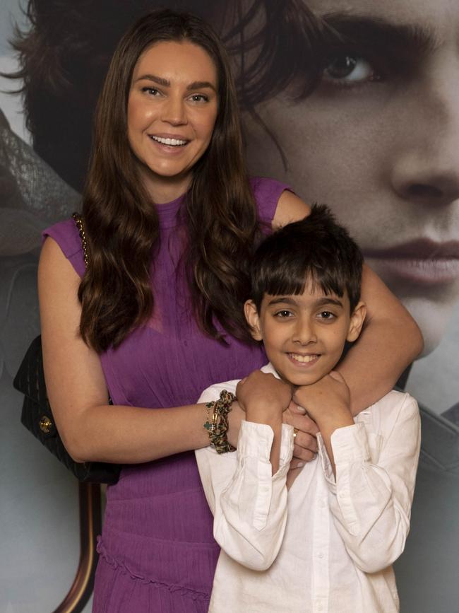 Sarah Todd with her son Phoenix at the premiere of Dune last year. Picture: Fiona Hamilton Photography