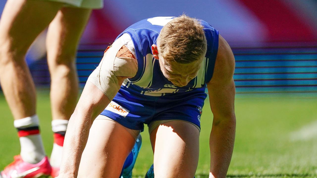 Jack Ziebell after injuring his knee on Sunday.