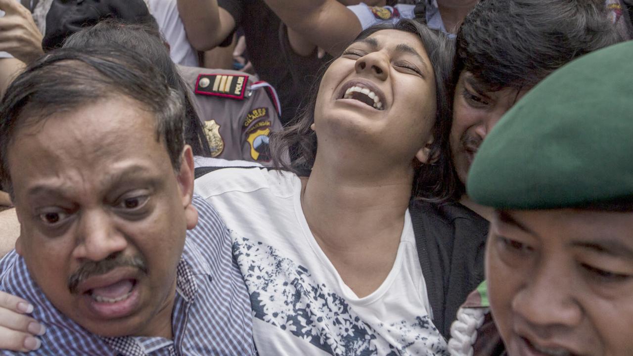 Brintha Sukumaran (C), the sister of Australian death row prisoner Myuran Sukumaran, said she was happy for the remaining members of the Bali Nine but felt saddened too little was done to save her brother. Photo: Getty Images