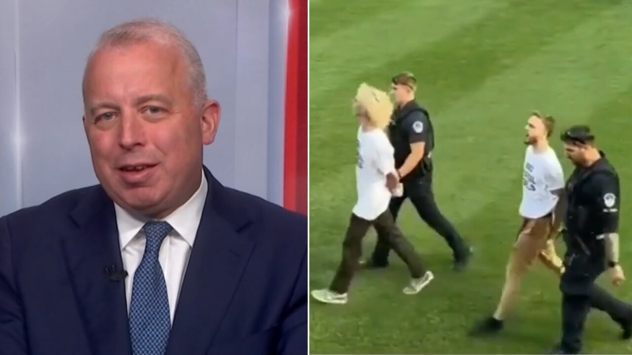 Sky News host mocks climate protesters tackled after storming baseball field