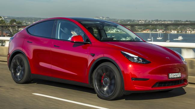 Tesla has discounted the country’s top-selling EV, the Model Y. Picture: Mark Bean.