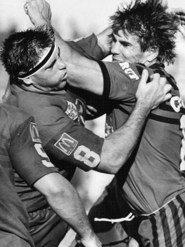 They didn’t come much tougher than Jarvis on the footy field, but he took a softer touch with Fenech. Picture: Supplied