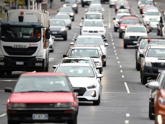 Traffic on Davey Street, Hobart. Picture: NIKKI DAVIS-JONES