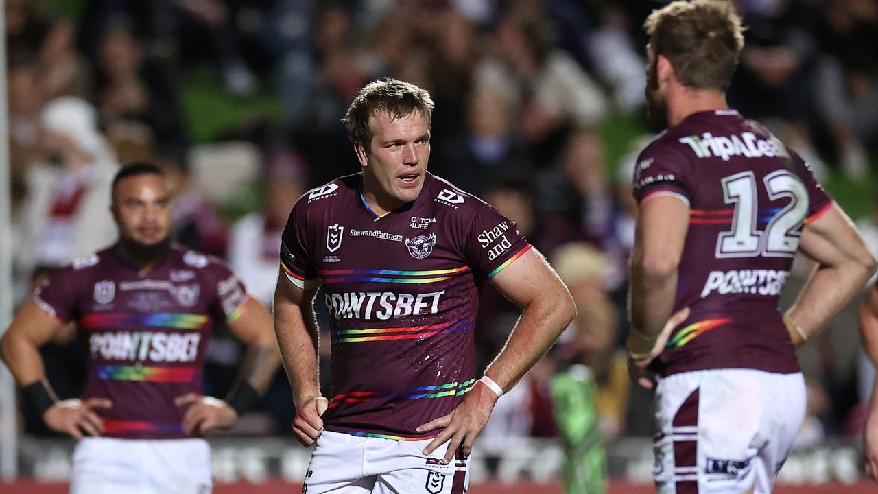 The pride jersey has hurt the Sea Eagles. Photo by Cameron Spencer/Getty Images