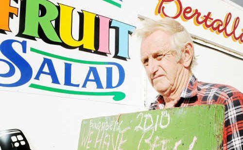 The council has said no to Terry Bertalli’s fruit salad and juice stall. . Picture: Darryn Smith