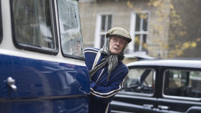 Maggie Smith as the eccentric Mary Shepherd in <i>The Lady in the Van</i>.