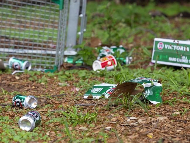 Generic images of alcohol being consumed in the Darwin CBD. Generic images of alcohol rubbish. Picture: Floss Adams.