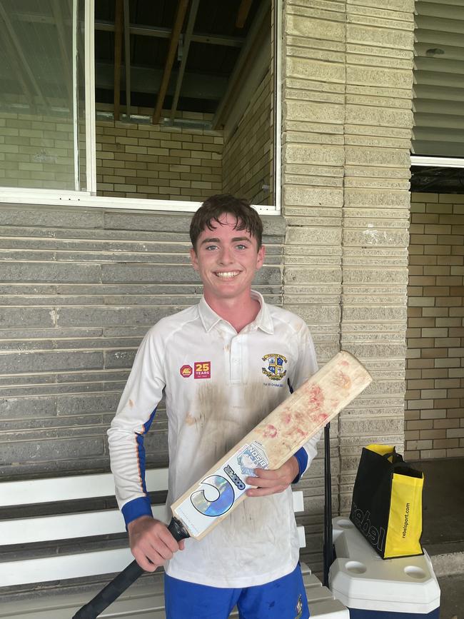 Ashgrove hero Frank Piper after hitting the winning runs.