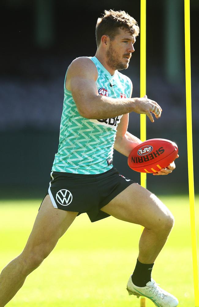 Luke Parker is set to return to Sydney’s AFL side on Saturday for the first time this season. Picture: Brett Costello.