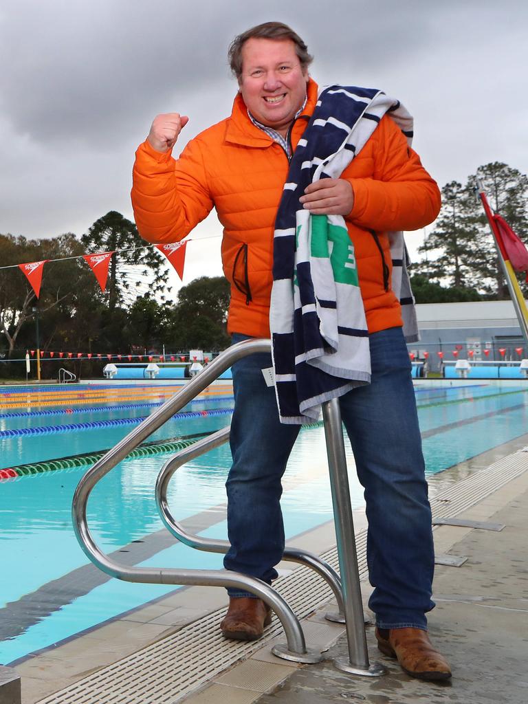 Cr Ron Nelson at Kardinia pool. Picture: Glenn Ferguson