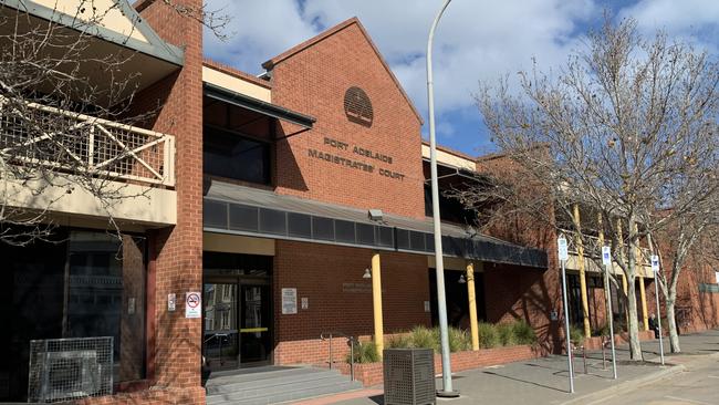 Four people appeared in the Port Adelaide Magistrates Court relating to a fake ID production. Picture: Kaysee Miller