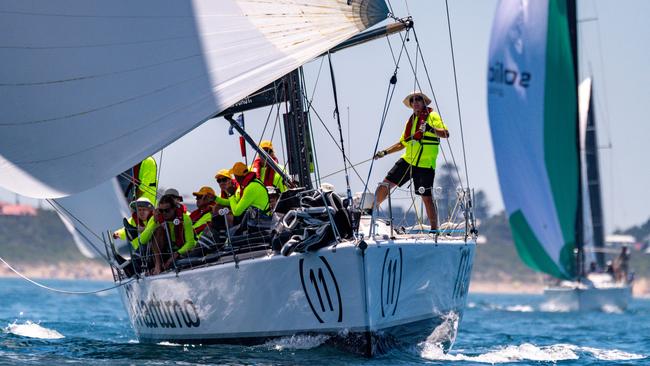 Queensland yacht Maritimo, skippered by Michael Spies, is expected to break the race record. Picture Michael Currie