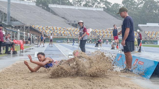Action from the Queensland Athletics track and field championships at QSAC on Saturday March 15, 2025. Picture: Stephen Archer.
