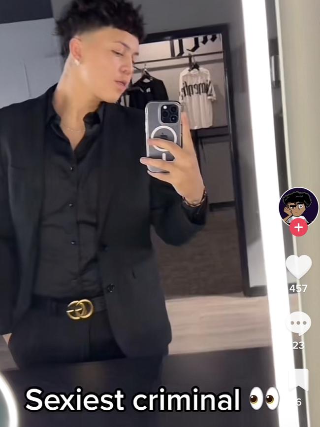A screenshot of a TikTok by Gawler barber shop owner Putu ‘Gino’ Pacino.