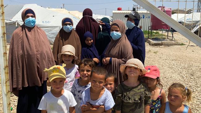 Australian women and children at al-Roj camp in northeastern Syria. Picture: Ellen Whinnett