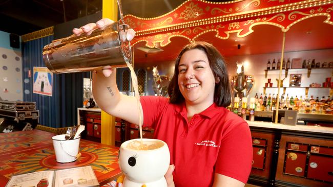 Cocktail connoisseur Bridget Williams gets into the Funlab spirit as a new entertainment precinct launches in the CBD. Picture: Dean Martin