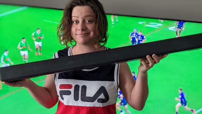 Elly Awesome will be using her Sony Soundbar in grand final weekend. Picture: Supplied.