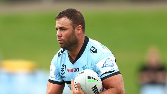 SYDNEY, AUSTRALIA - FEBRUARY 28: Wade Graham of the Sharks in action during the NRL Trial Match between the Cronulla Sharks and the Canterbury Bulldogs at PointsBet Stadium on February 28, 2022 in Sydney, Australia. (Photo by Mark Metcalfe/Getty Images)