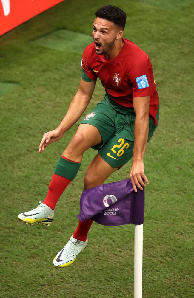 Ramos celebrates after scoring his first.