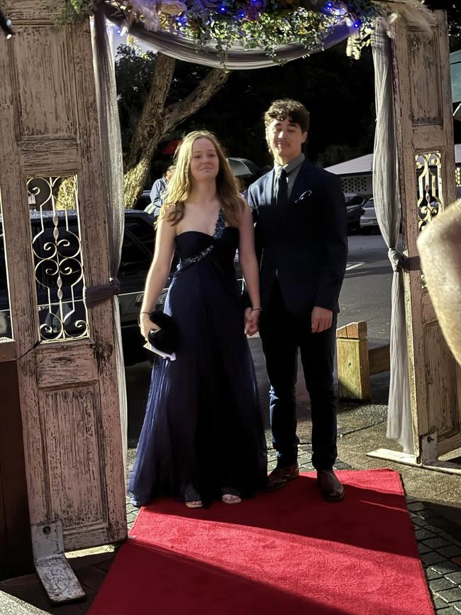 Students arrive at the Hervey Bay State High School formal.