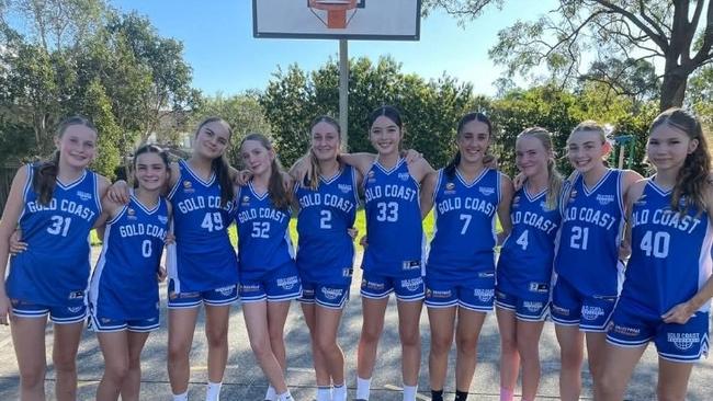 The Gold Coast Rollers under-14 girls squad.