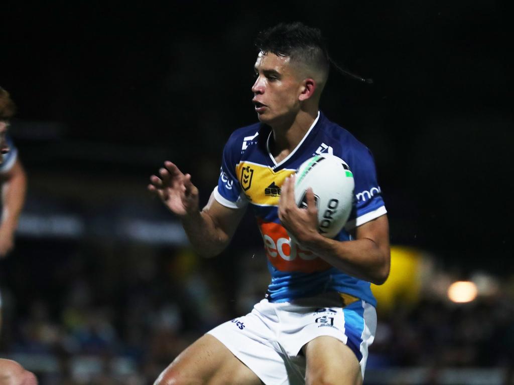 Jayden Campbell looked sharp at fullback for the Titans in their recent trial match against the Burleigh Bears. Picture: Jason O'Brien