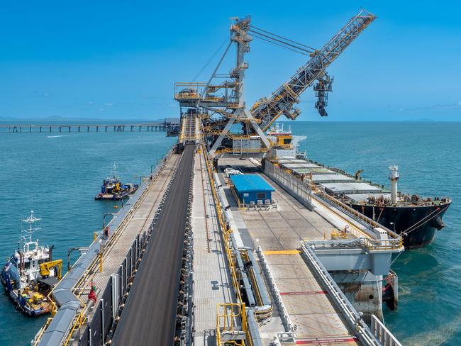BMA’s new shiploader and berth at its Hay Point Coal Terminal. Picture: supplied by BHP