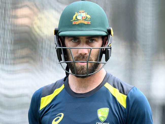 Glenn Maxwell of the Australian cricket team during a training session at the SCG in Sydney, Friday, January 11, 2019. (AAP Image/Joel Carrett) NO ARCHIVING