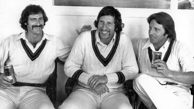 (L-R) Dennis Lillee, Max Walker and Jeff Thomson in 1975.