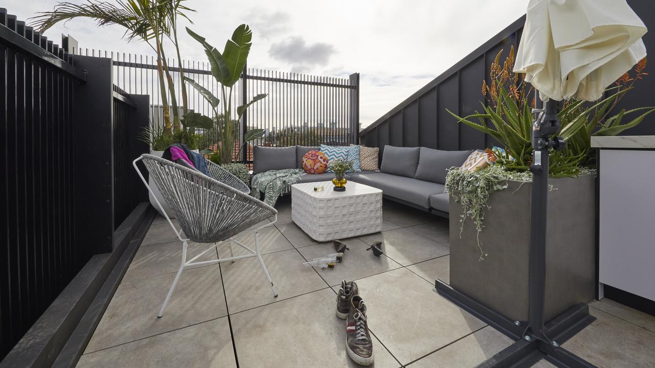 Mitch and Mark copped flak over the ‘trashy’ design on their terrace.