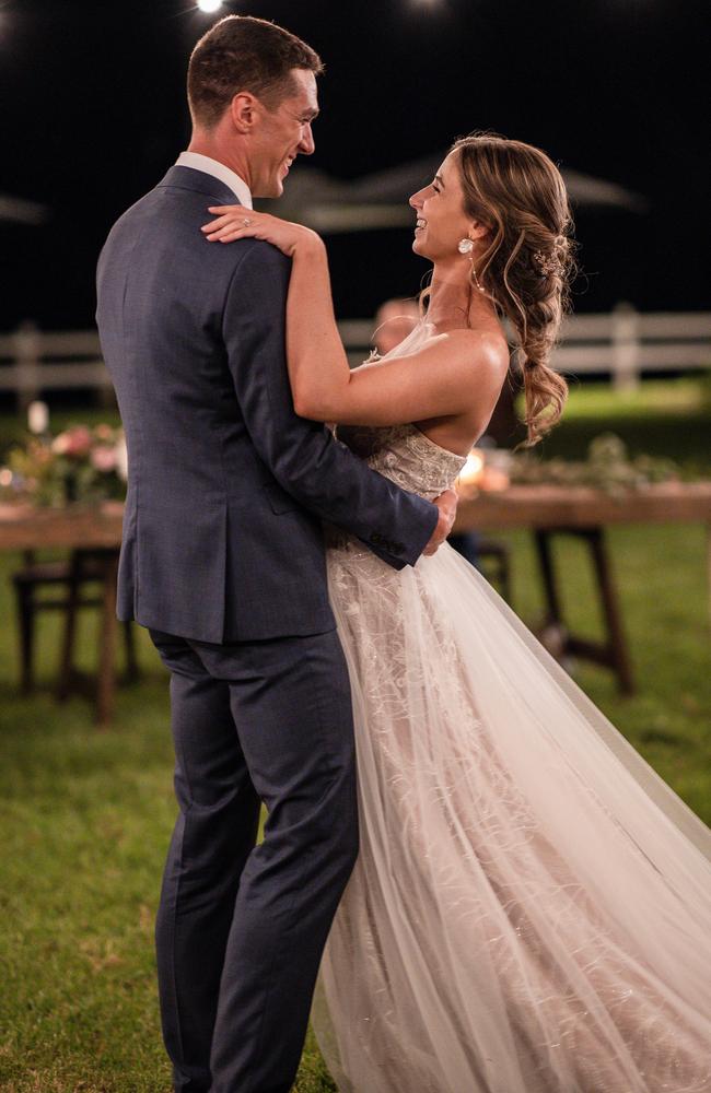 First dance of Kaitlin Castle and Andrew Cook, once the right song came on. Picture: Pixel Punk Pictures