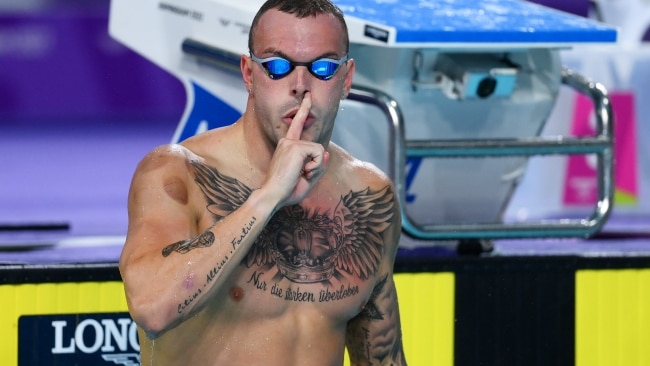 Kyle Chalmers wins gold in the 100m freestyle finals. Picture: Getty Images
