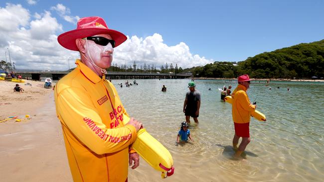 Tallebudgera Creek has been identified as a hotspot in the Surf Life Saving rescue statistics, Neptune Royal Life Saving members Clive Newman and Wayne Weideman Picture AAPimage/David Clark