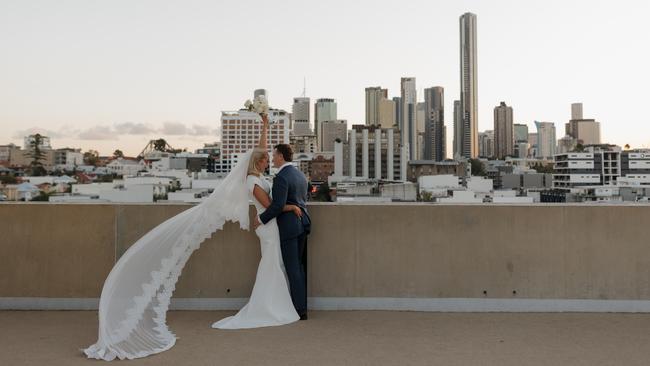 The wedding of Molly Mee and Mitch Treleaven. Picture: Nicola Lemmon