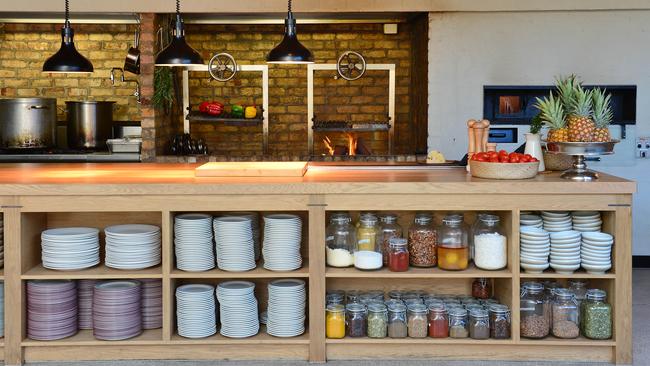 The farmhouse chic open kitchen at Half Acre. Pictures: Nicki Connolly