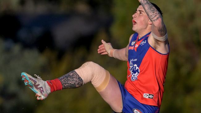 William Crouch kicked three goals for Mernda. Picture: Andy Brownbill