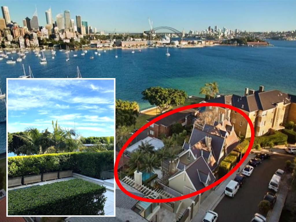 Palm fronds creeping into the view from the balcony of Former Allianz chairman John Curtis’s $20 million mansion.