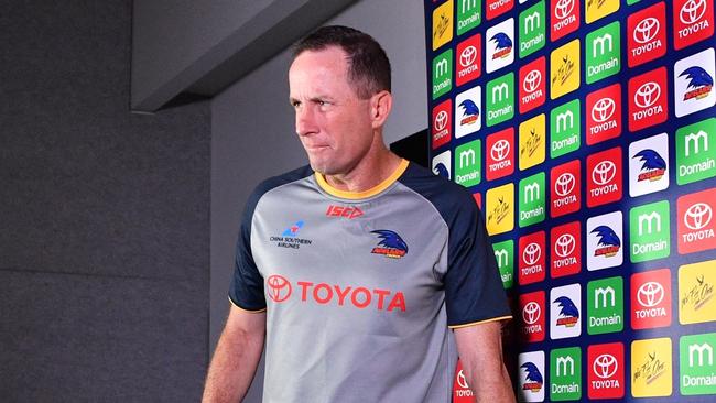 Adelaide Crows coach Don Pyke on Wednesday. Picture: AAP Image/David Mariuz