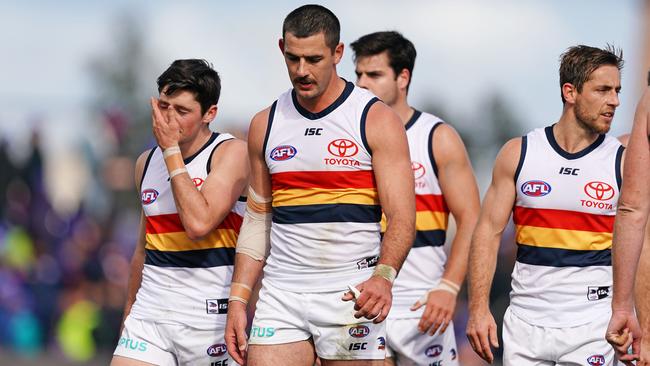 Former Adelaide captain Taylor Walker has expressed his sadness at Don Pyke’s decision to step down as Crows coach. Picture: AAP Image/Scott Barbour