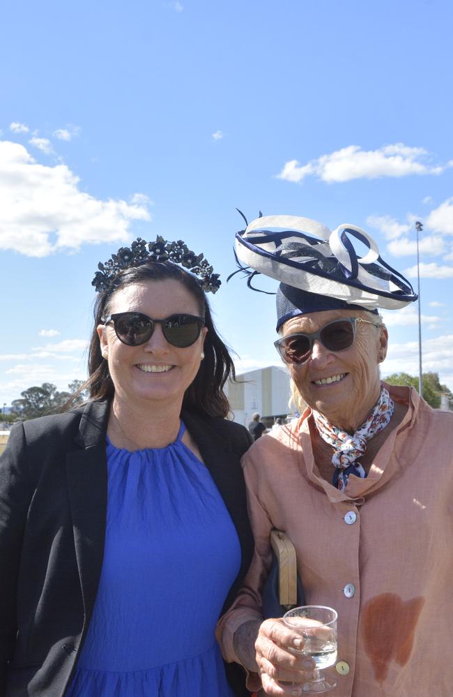 At the Clifton Races are (from left) Jules Coutts and Di Massey, Saturday, October 28, 2023. Picture: Jessica Klein