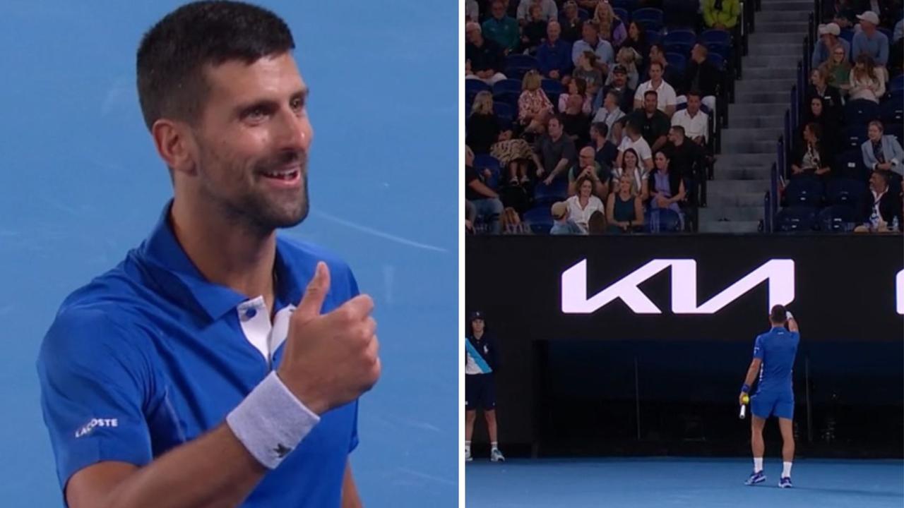 Novak has found his inspiration. Photo: Channel 9