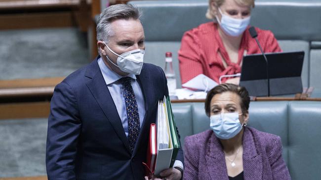 Climate Change Minister Chris Bowen on Wednesday crowed ‘the time for action on climate change has arrived. Picture: Gary Ramage