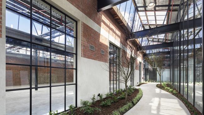 The newest part of the development is the restored wool storage warehouse, with its Federation-era vaulted ceilings. Picture: Supplied.