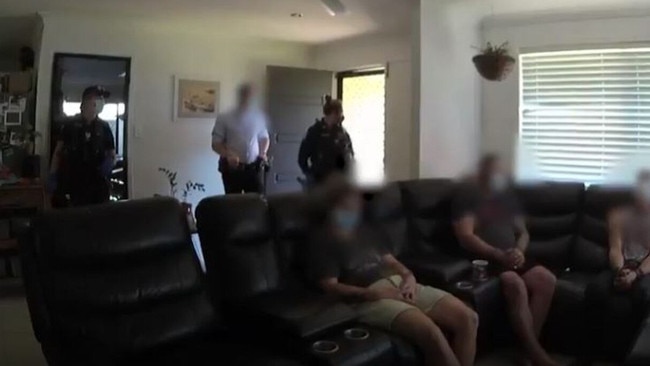 Police searching a residence in Yeppoon, Central Queensland