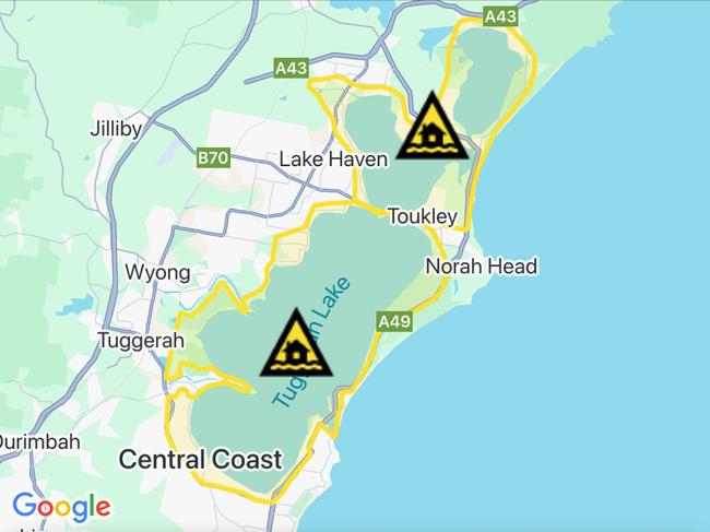 NSW floods: Suburbs at risk. Picture: Hazards Near Me NSW
