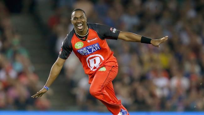 Dwayne Bravo has gone green after wearing the red of the Renegades. Pic: Getty Images